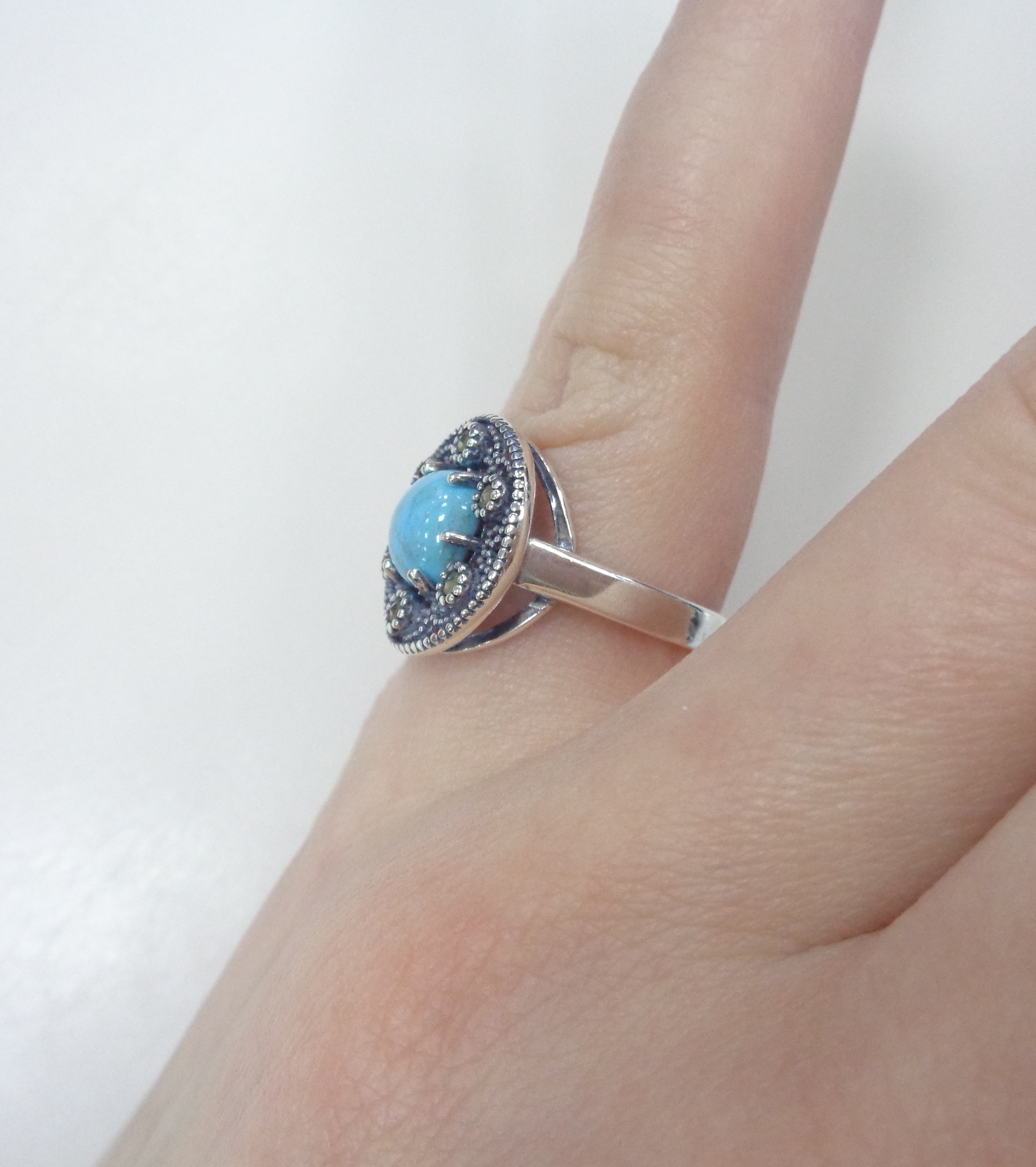 Серебряное кольцо с бирюзой